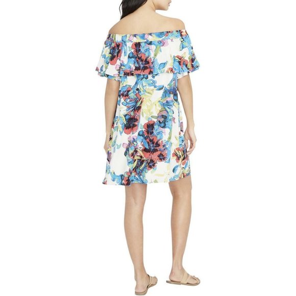 RACHEL Rachel Roy Printed Off The Shoulder Dress - Picture 2 of 6